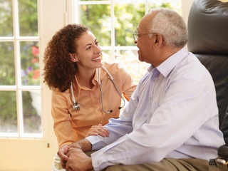 Doctor with patient