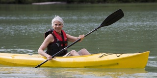 Woman kayaking