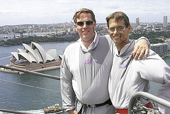 Bill atop the Sydney Harbor Bridge